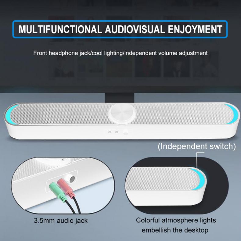 Sada V-198 Multi-Media Soundbars Luidspreker Mobiele Telefoon Computer Universele Mini Strip Luidsprekers Met Stereo Surround Sound