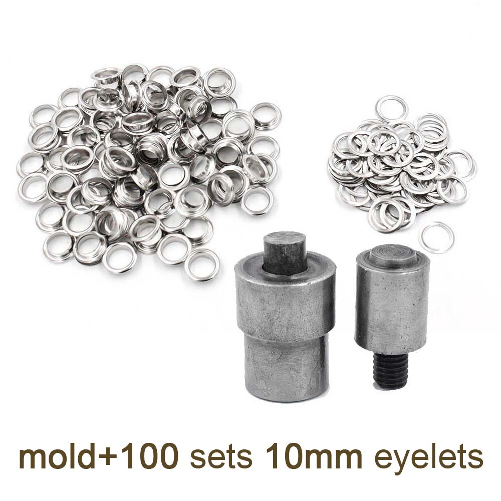 (100 pieces/lot) An inner diameter of 10mm eyelets. Gas buttons. Metal pores. Hollow rivets. Shoebox pores. Wearing rope hole.: mold and 100 eyelets