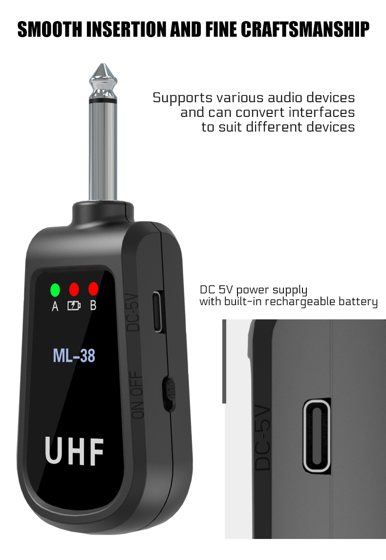 Système de Microphone sans fil double, micro casque/micro sur pied/micro à revers Lavalier avec émetteur et récepteur Bodypack rechargeables