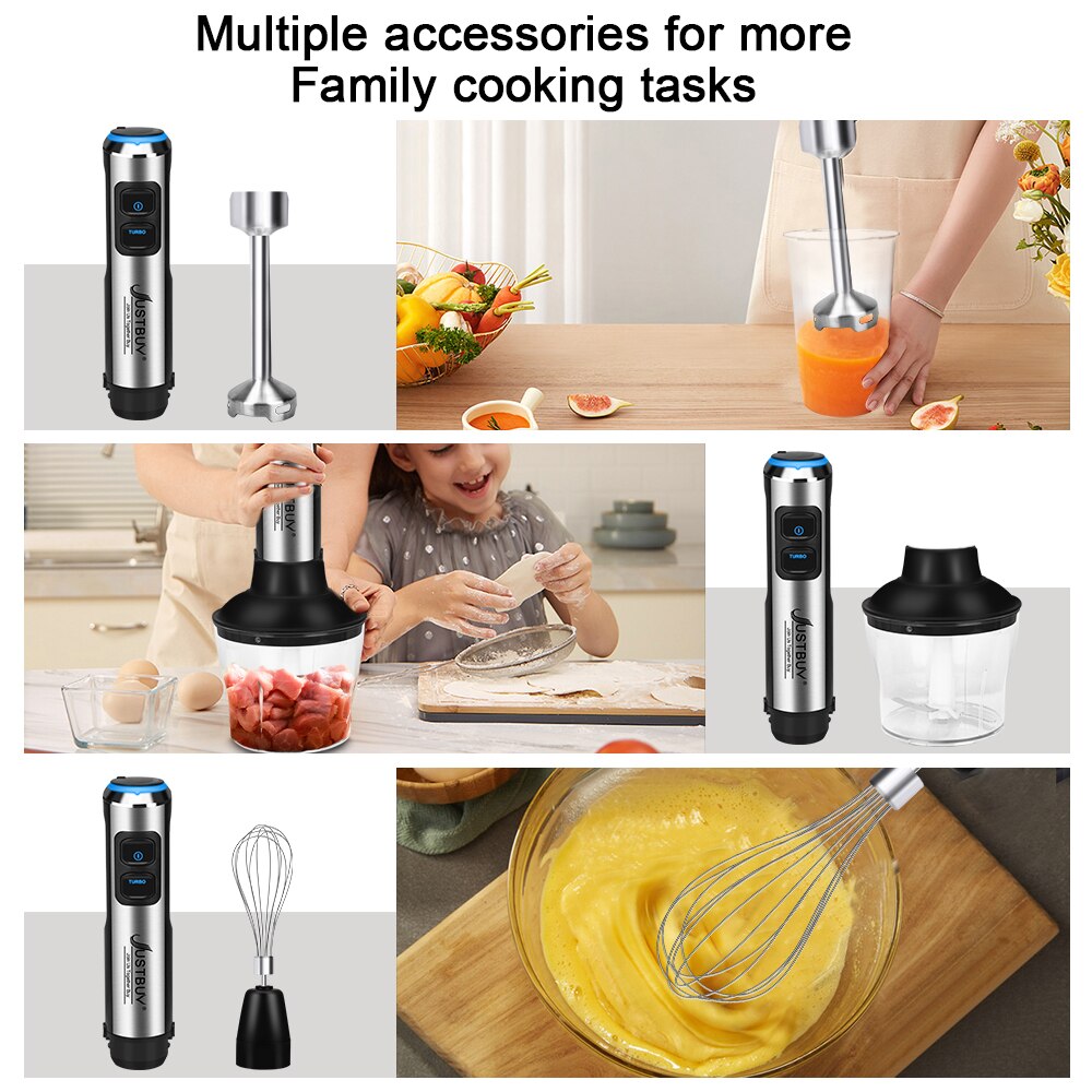 4 in 1 1200W Electric Stick hand Blender mixer Hand Immersion Egg Whisk Mixer Juicer Meat Grinder Food Processor