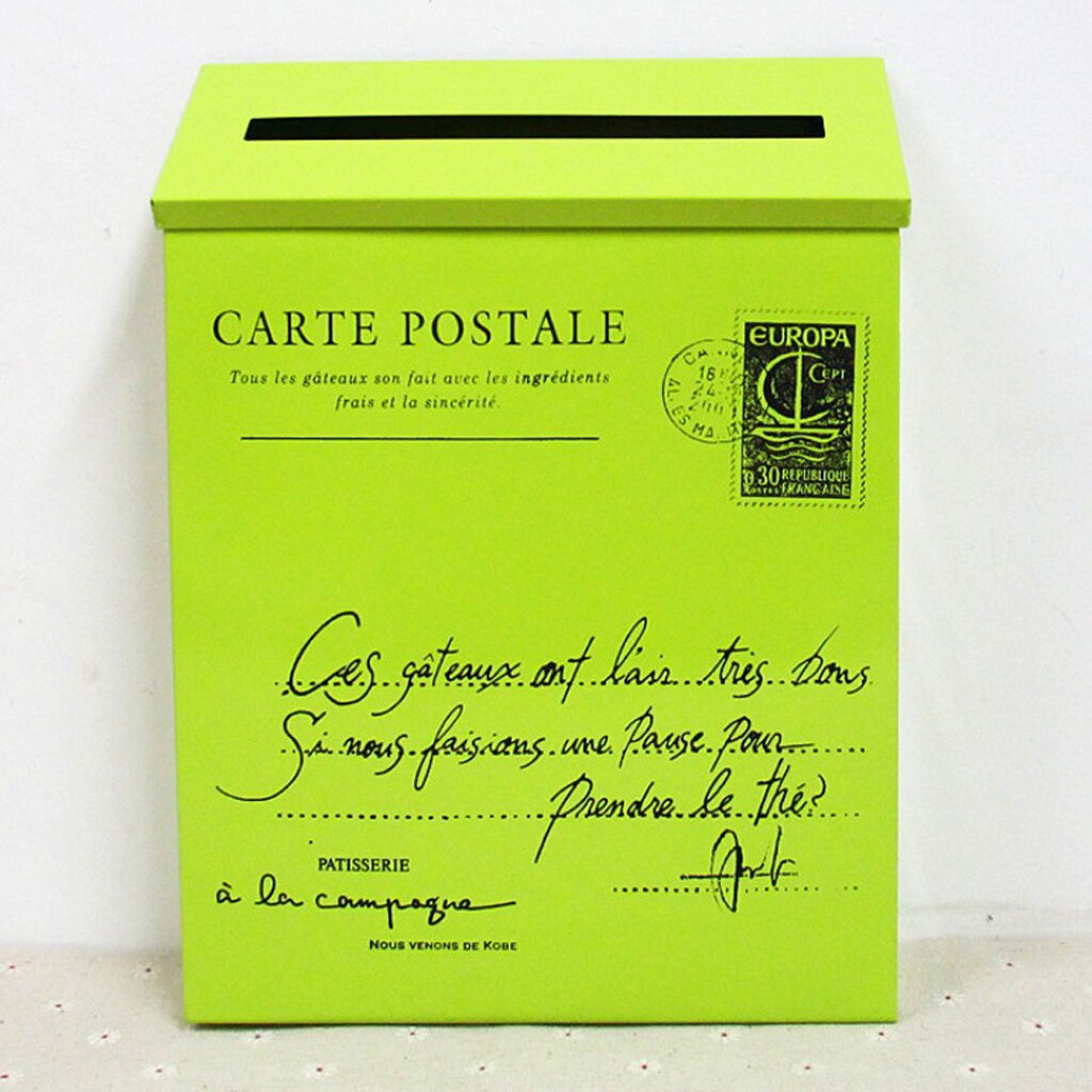 Vintage amerikansk udenfor brevkasse brevpost postkasse postkasse vægbeslag hjemme hoveddør: Grøn