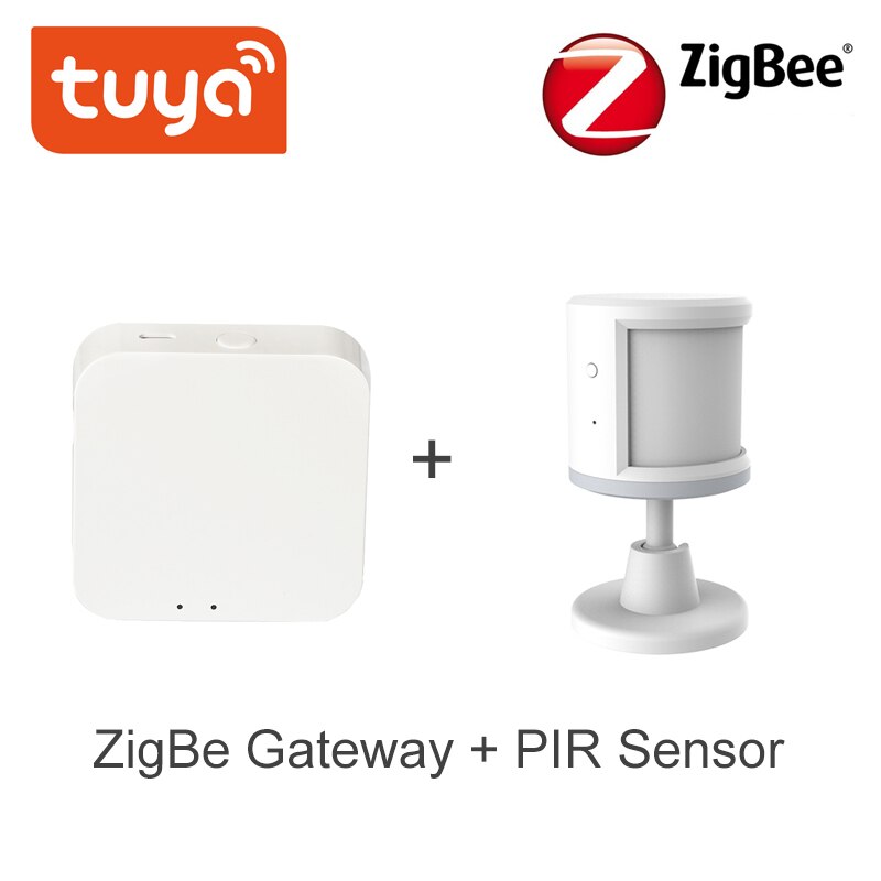 Sensor infrarrojo inteligente IFTTT ZigBee, Detector de movimiento inalámbrico con batería, sistema de alarma para el hogar, aviso con aplicación Tuya: Gateway add Sensor