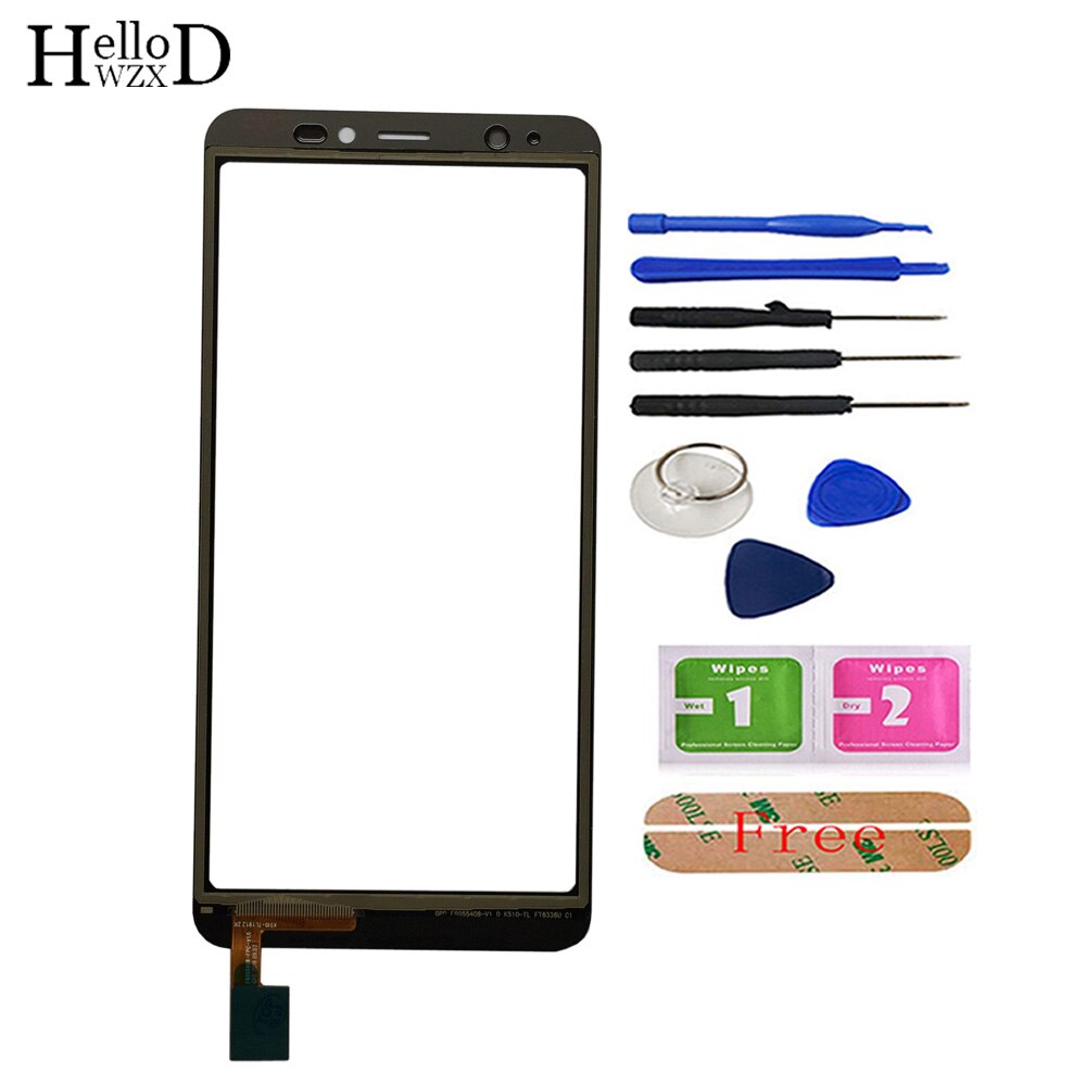 5.45 "tela de toque para wiko y60 y 60 touch screen painel digitador sensor reparo do telefone toque lente vidro ferramentas