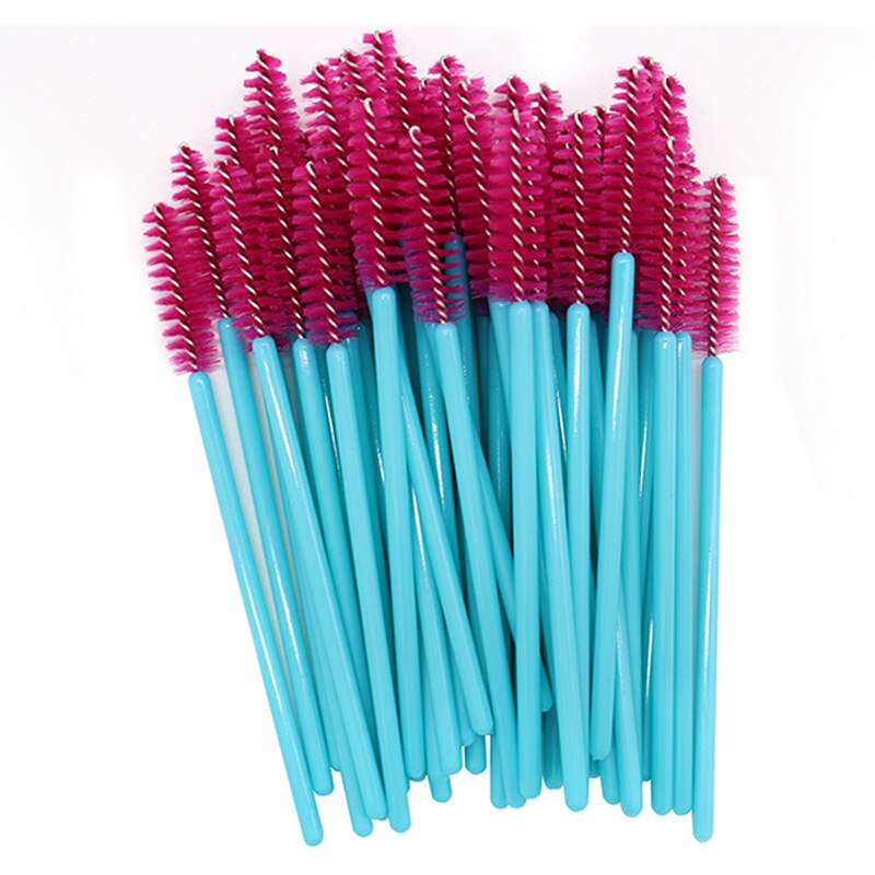 50 stk/pakke engangs øjenvippe børste øjenvippe makeup børste mini mascara wands børste øjenvippe forlængelse makeup værktøj: Aa100-03