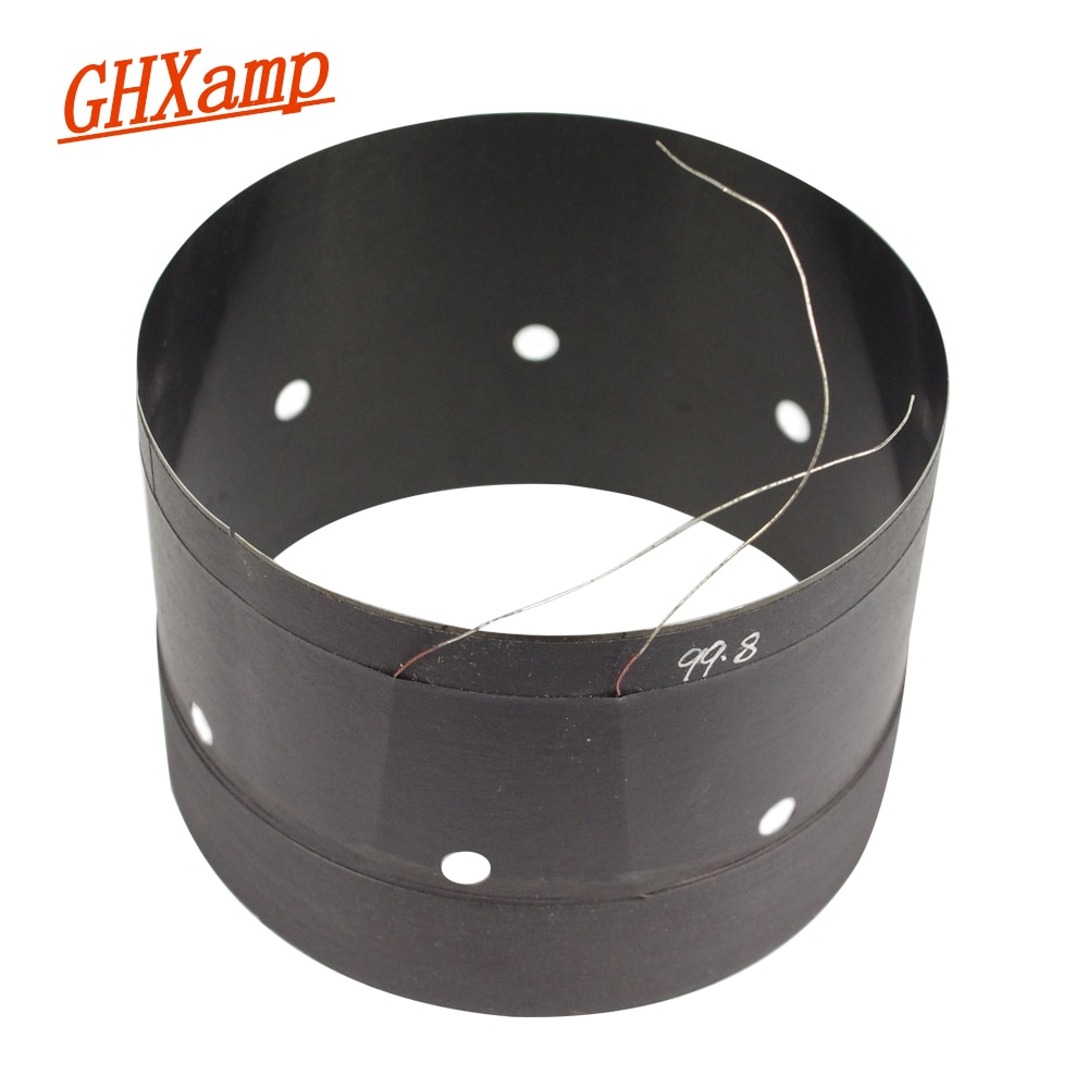 GHXAMP 99.8 MM High-power woofer spreekspoel zwart aluminium Luchtuitlaat Gat Voor 100 core Subwoofer Speaker Reparatie 8OHM