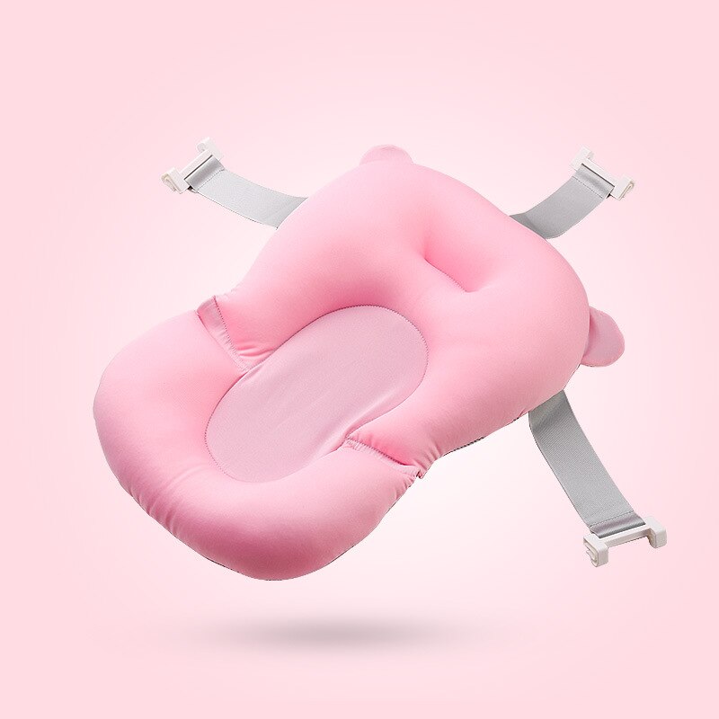 Baby Bad Kussen Zuigeling Bad Security Pad Zuigelingen Douchestoel Draagbare Veiligheid Ondersteuning Mat Opvouwbaar Soft Antislip Quick droog: A-pink