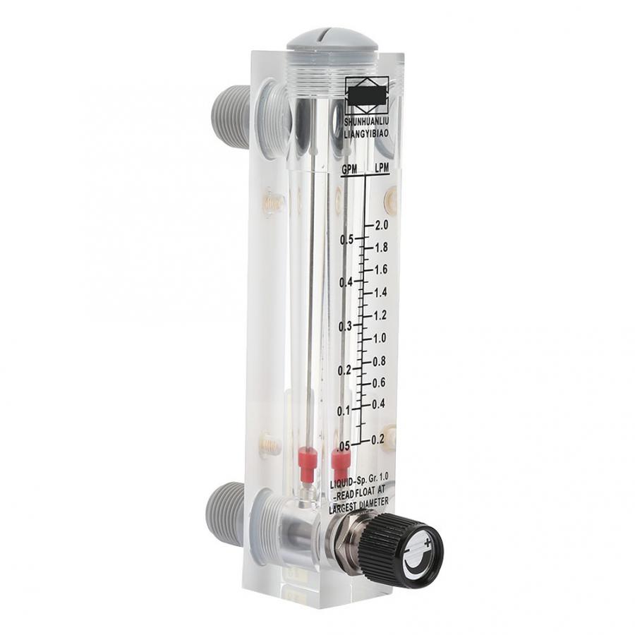Vloeibare Flowmeter 0.1-0.5GPM Knop Panel Type Vloeibare Flowmeter Flow Meter Meting ZG1/4 "Flowmeter LZM-15T