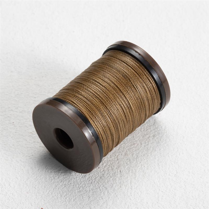 0,6mm runder Wachs faden für Leder handwerk Nähen Polyester gewachste Schnur DIY hand gefertigte geflochtene Strang schnüre Leder nähen: Rot