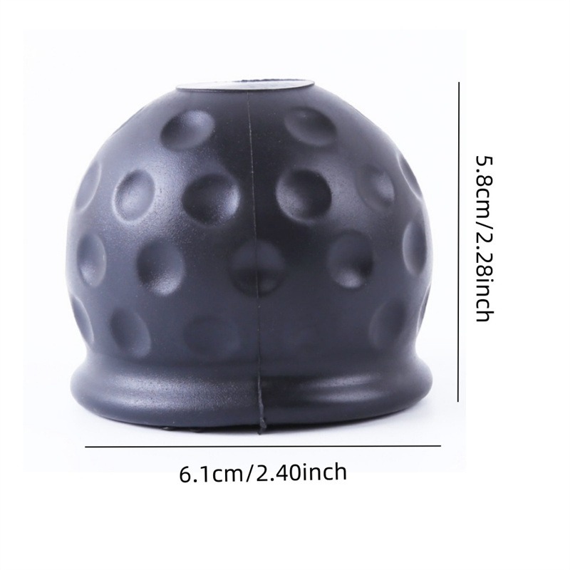 Universal gummi tilhengerfeste kule deksel tilhengerfeste caravan trailer tilhenger kule beskytter deksel: Default Title