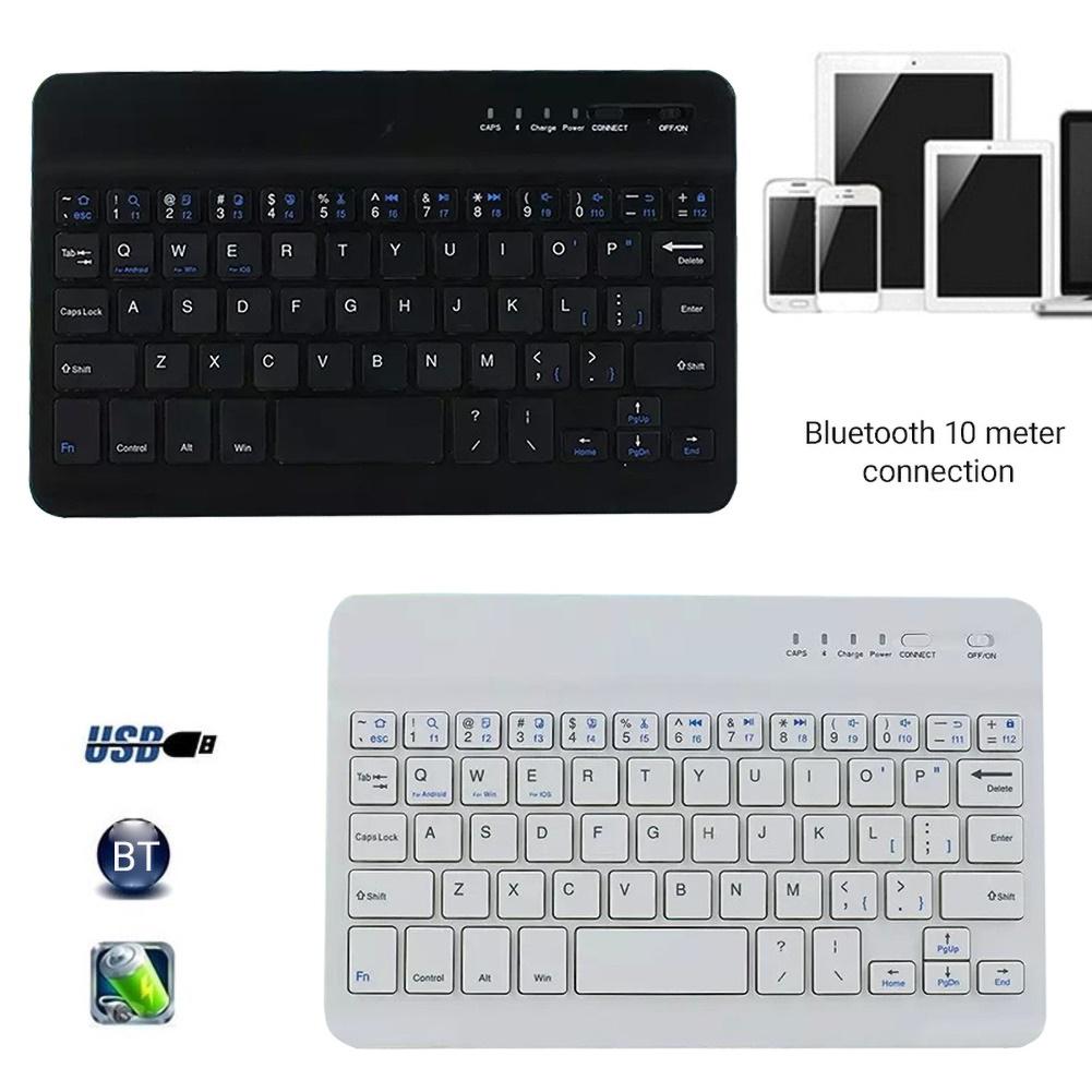 7/10Inch Mini Slim Wireless Bluetooth Keyboard Toetsenbord Voor Telefoon Tablet Laptop Kleine Ultra-Slim Lichtgewicht Draagbare te Dragen