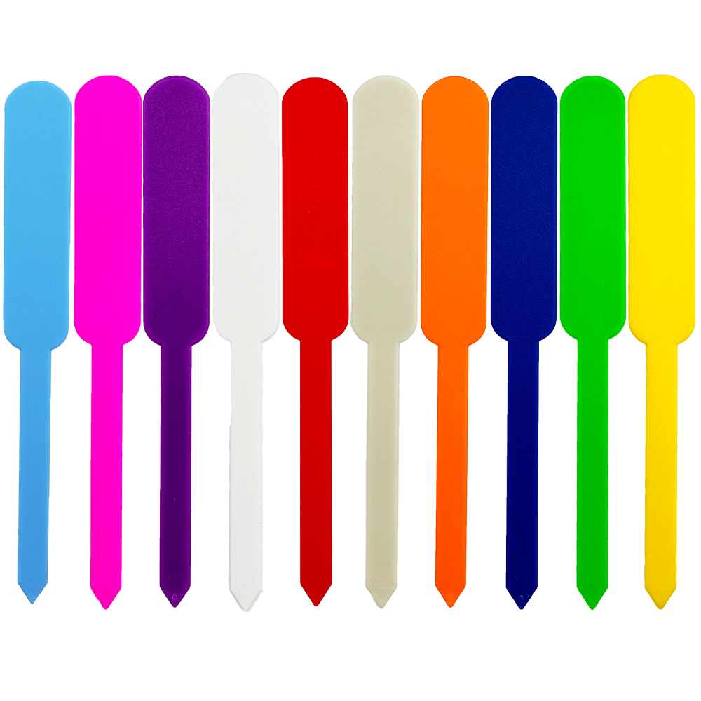 50 Stuks Waterdichte Tuinplant Etiketten Plastic Tags Kwekerij Markers Bloempotten Zaailing Schrijfteken Teken Diy Tuin Decor Gereedschap: Geel
