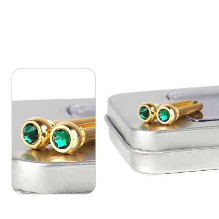 Cuerdas de guitarra acústica, pines de puente de latón, accesorios de cuerda de cono fijo, 1 ud.: Verde