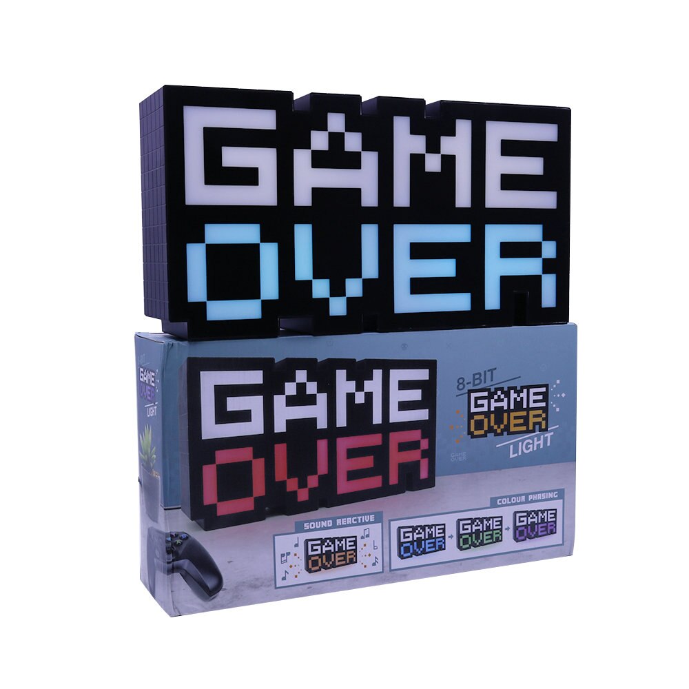 Game Over Teken Voice Control Game Pictogram Licht Acryl Sfeer Neon Bar Lamp Club Ktv Decoratieve Ornament