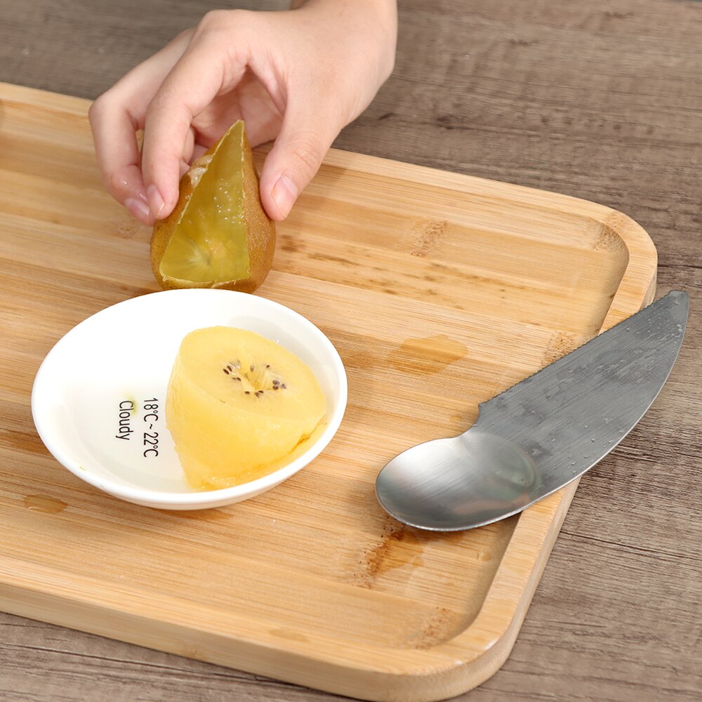 Cuillère à Kiwi éplucheur de Fruits, outils, coupe-Fruits, lame pour magasin, accessoires de cuisine en acier, cuillère couleur bonbon Kiwi coupe épluchage