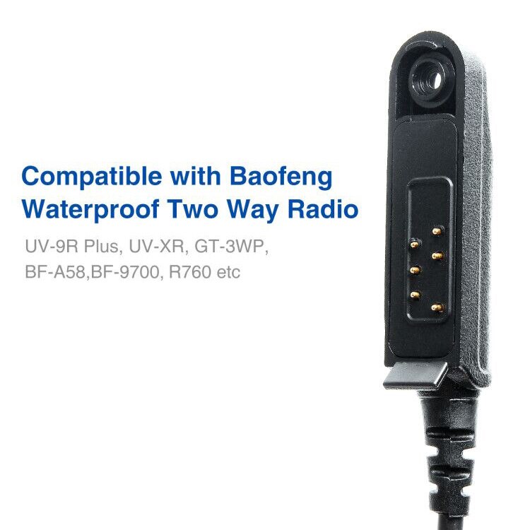 ABBREE Speaker Mic AR-780 PTT Waterproof For Baofeng Two Way Radio UV-9R Plus UV-XR Walkie Talkie Radio