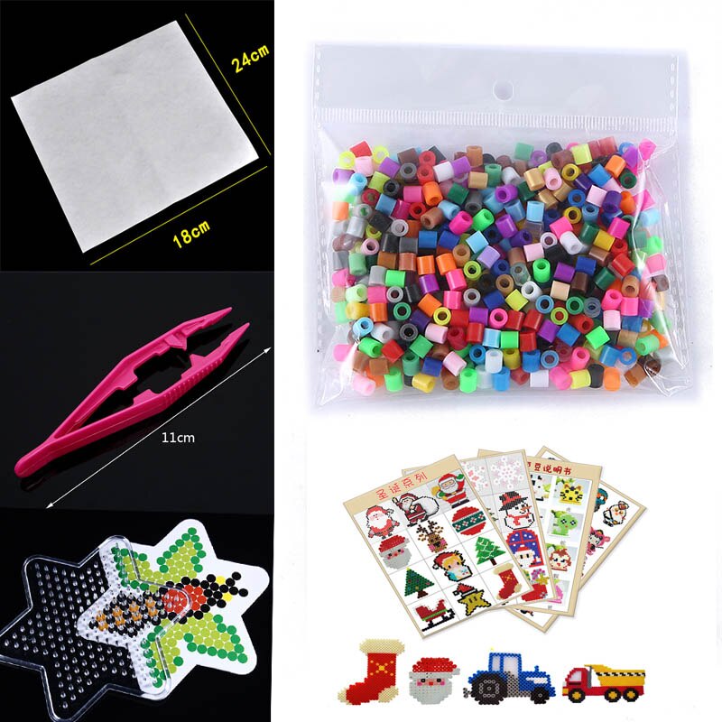 Ensemble de perles de hama de 5mm et 2,6mm avec fer à repasser, jouet pour bricolage de 100% , 24 / 72 couleurs,: Bleu