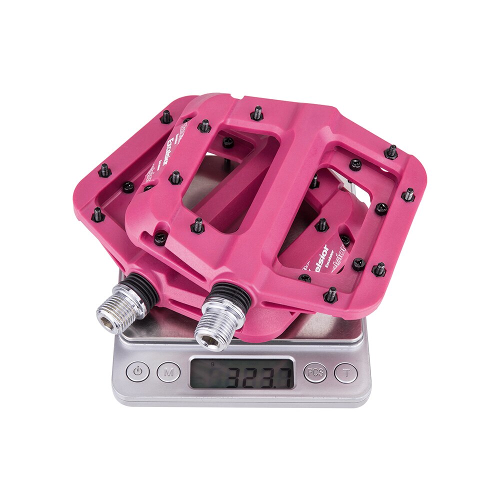 Ultralet mtb landevejscykel 2 lejer salg pedaler nylon fiber flad pedal du system 12mm akslet anti-slip cykling xc am bmx pedaler
