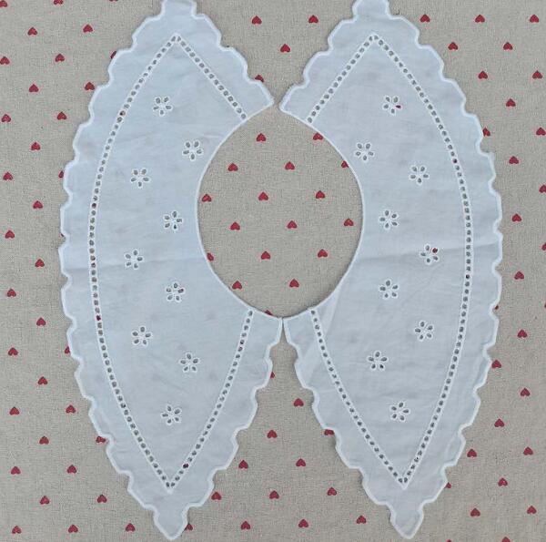 Tela de encaje bordado de algodón blanco de lujo, apliques DIY, cinta para cuello, cuello, costura artesanal, guipur, decoración de vestido de boda: white 2