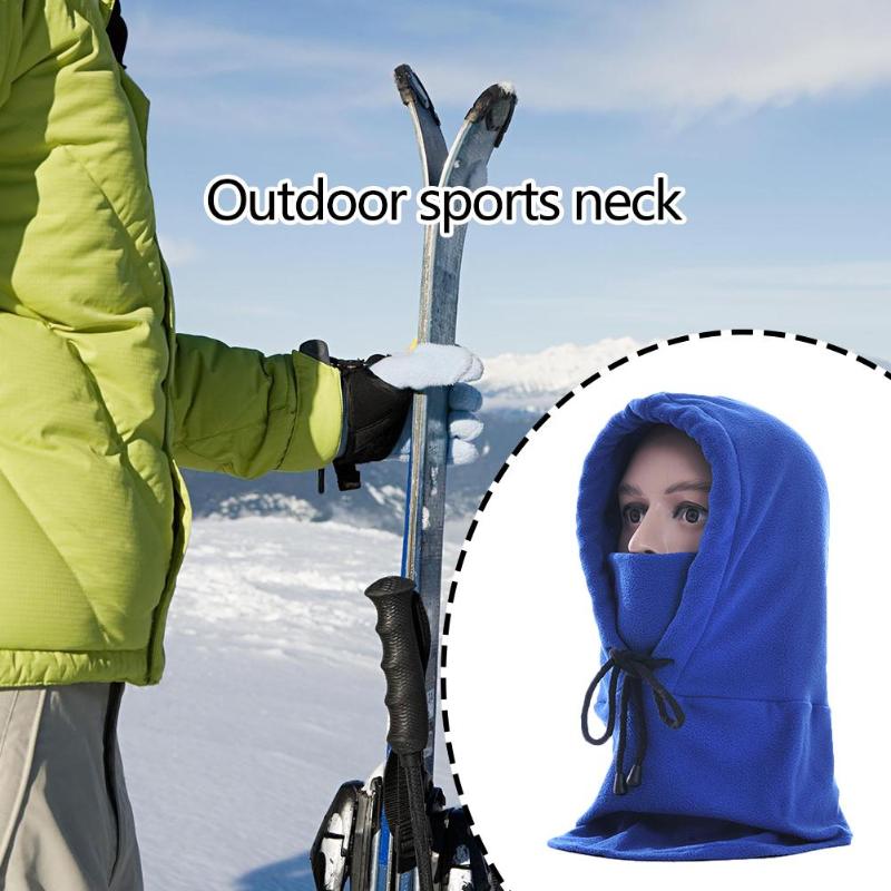 Thermal Fleece Balaclava Hat Hooded Neck Warmer Winter Sports Snowboard Face Mask For Men Bike Helmet Masked Cap