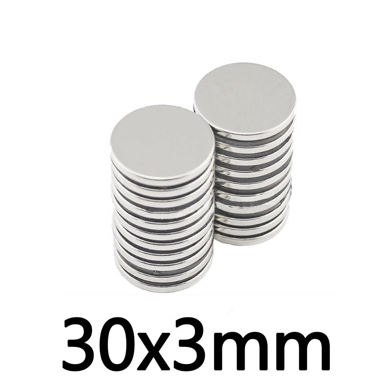 2/5/10/20/30Pcs 30X3 Mm Sterke Cilinder Zeldzame Aarde Magneet 30mmX3mm ronde Neodymium Magneten 30X3 Mm Grote Disc Magneet 30*3 Mm