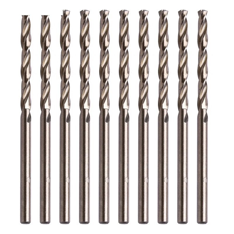 1 jeu 10 pièces/ensemble 3mm M35 Triangle queue hss-co Cobalt foret hélicoïdal foret spiralé