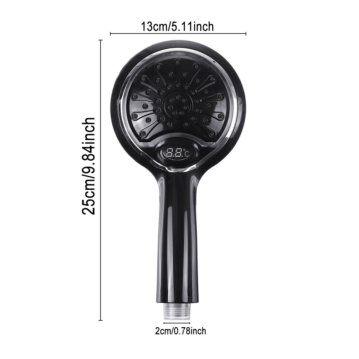 LED Changing Shower Head Water Temperature Display Sensor Bathroom Nozzle Automatic Control Colorful Sprinkler LED Shower Head