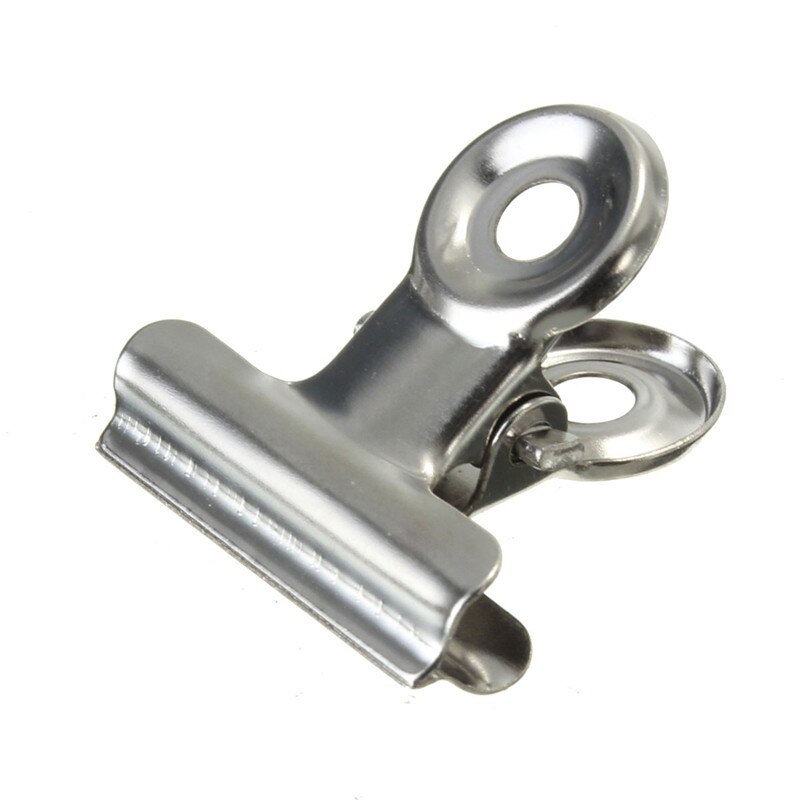 10 PCS 22mm Round Grip Silver Bulldog Stainless Steel Ticket Student Supply Metal Clip