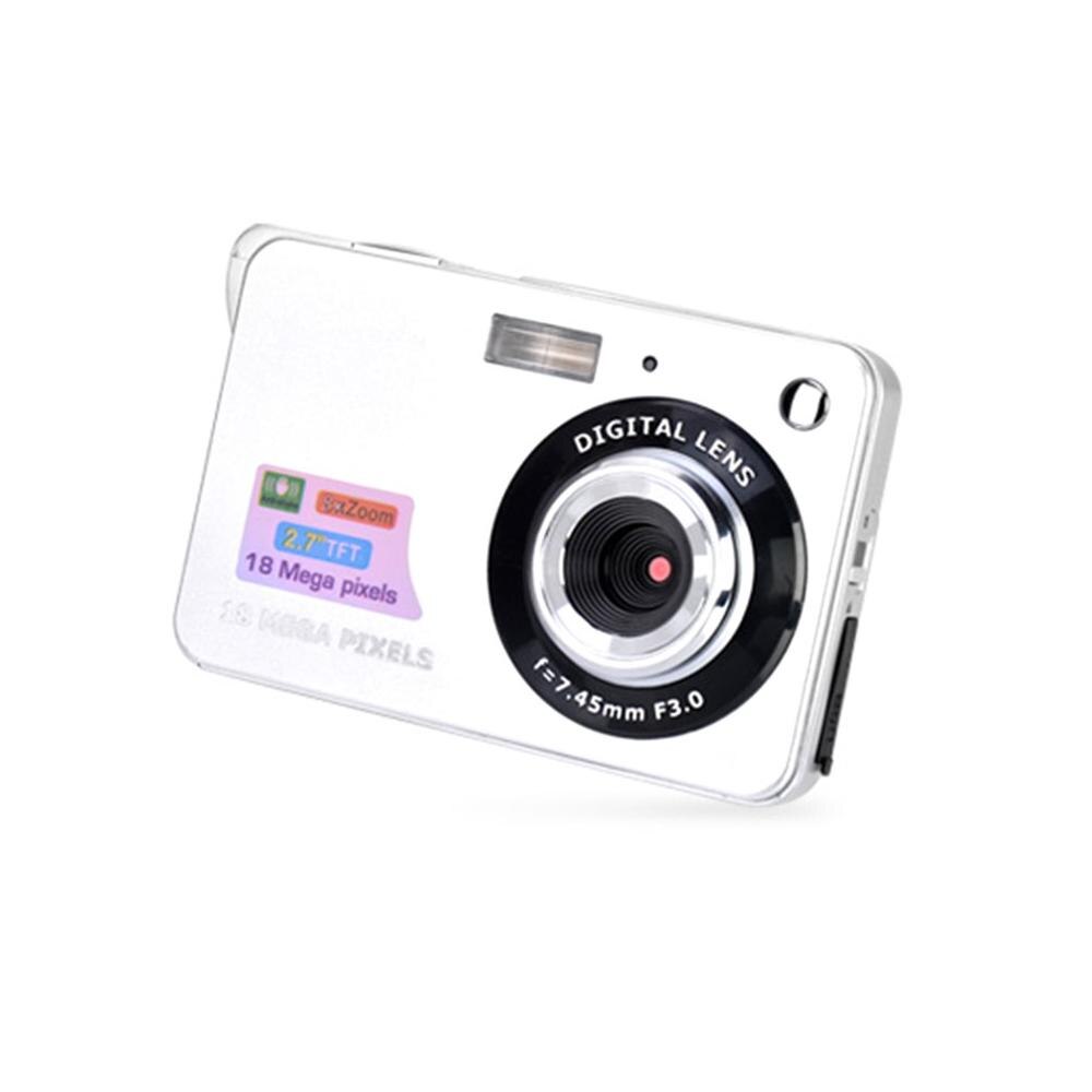 2,7 Zoll TFT LCD Display 18MP 720P 8x Zoom HD Digital Kamera Anti-Shake Camcorder Video CMOS Micro kamera Kinder: Silber