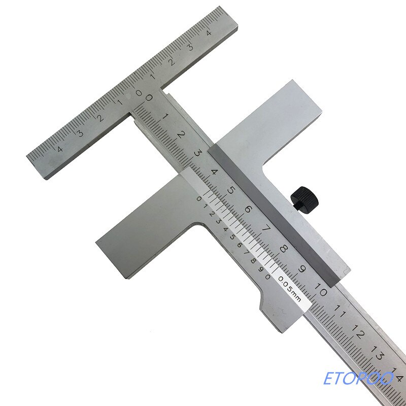 Pied à coulisse de marquage de Type T 0-160mm, avec réglage fin, outil de pont de raclage en T: no fine adjustment