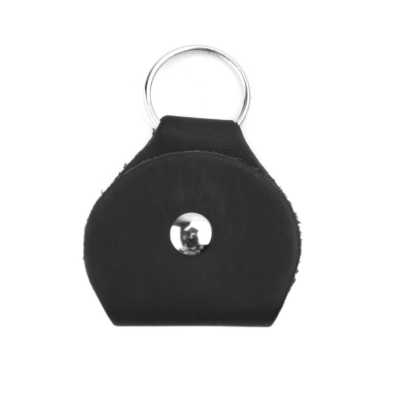 1 pieza de cuero de púa de guitarra eléctrica titular Folk Pop guitarra carcasa de plectro bolsa llavero de Color al azar: A