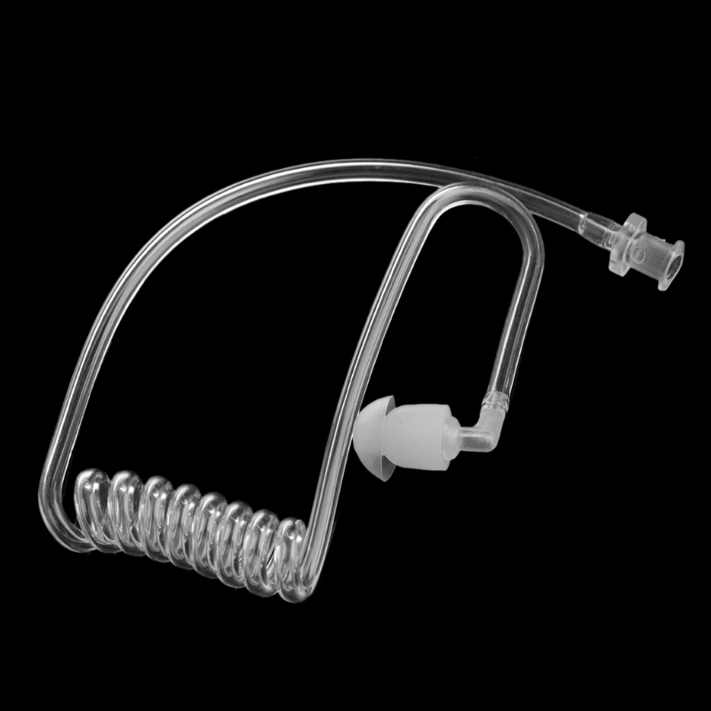 10Sets Transparent Coil Acoustic Air Tube Earplug Replacement For Radio Earpiece Headse 5Sets/2Sets/1Set