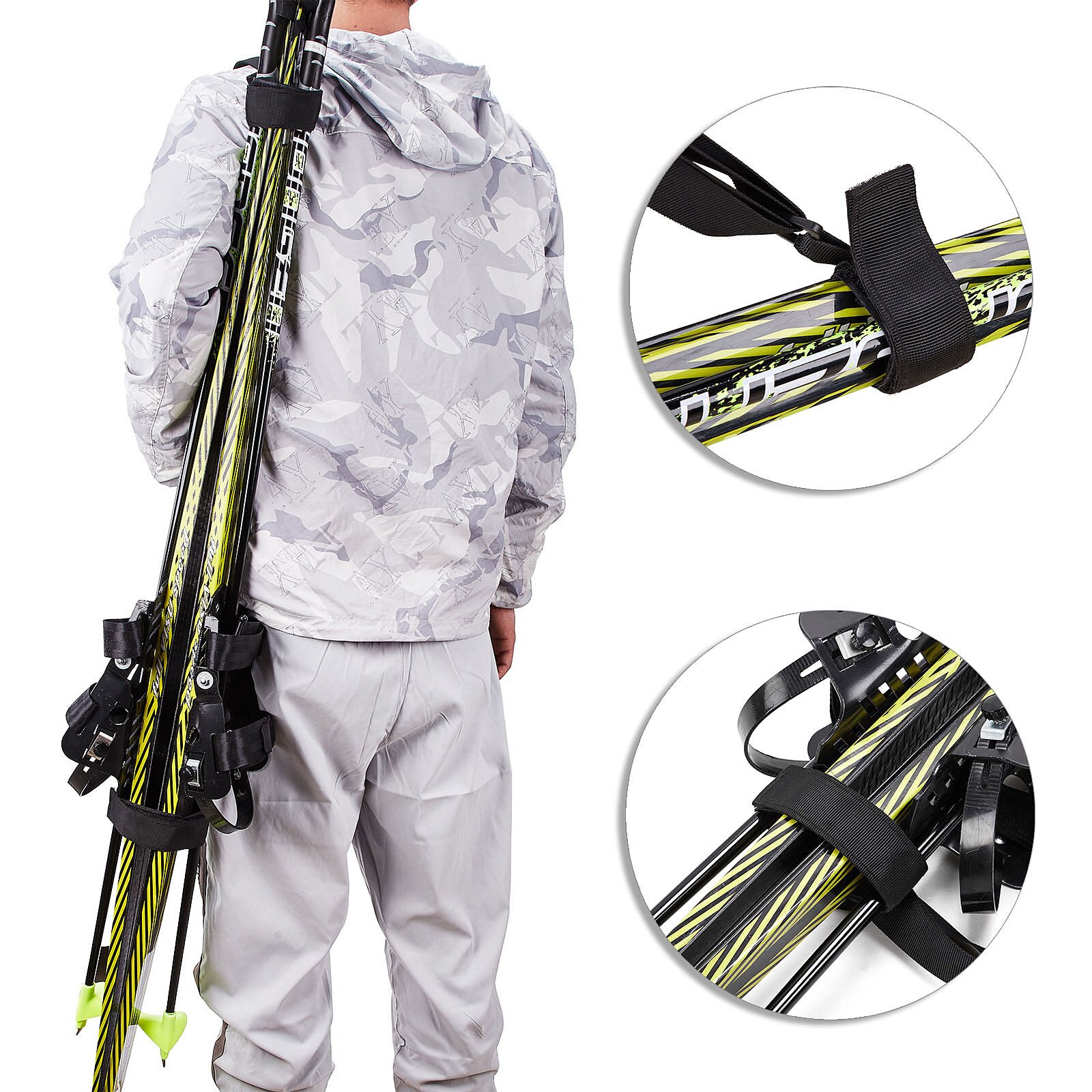 Ski Board Shoulder Belt Fixed Strap Snowboard Bandage Handheld Adjustable Outdoor Sports Skiing Accessories