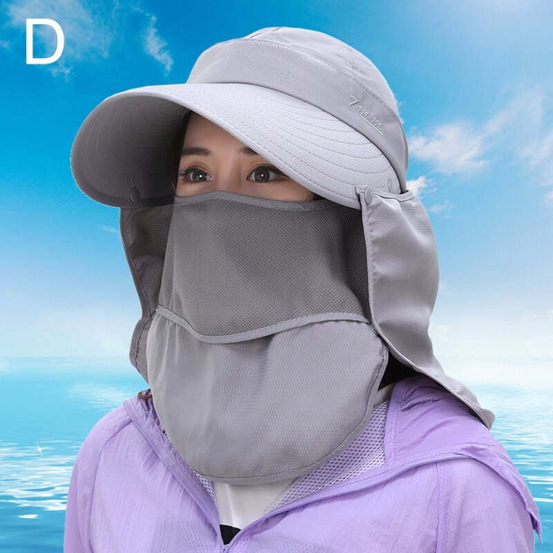 Gorra con protección solar para mujer, gorros de sol anchos a la , protección de rostro Cuello, gorros plegables para playa, protección Uv, conducción al aire libre: 04
