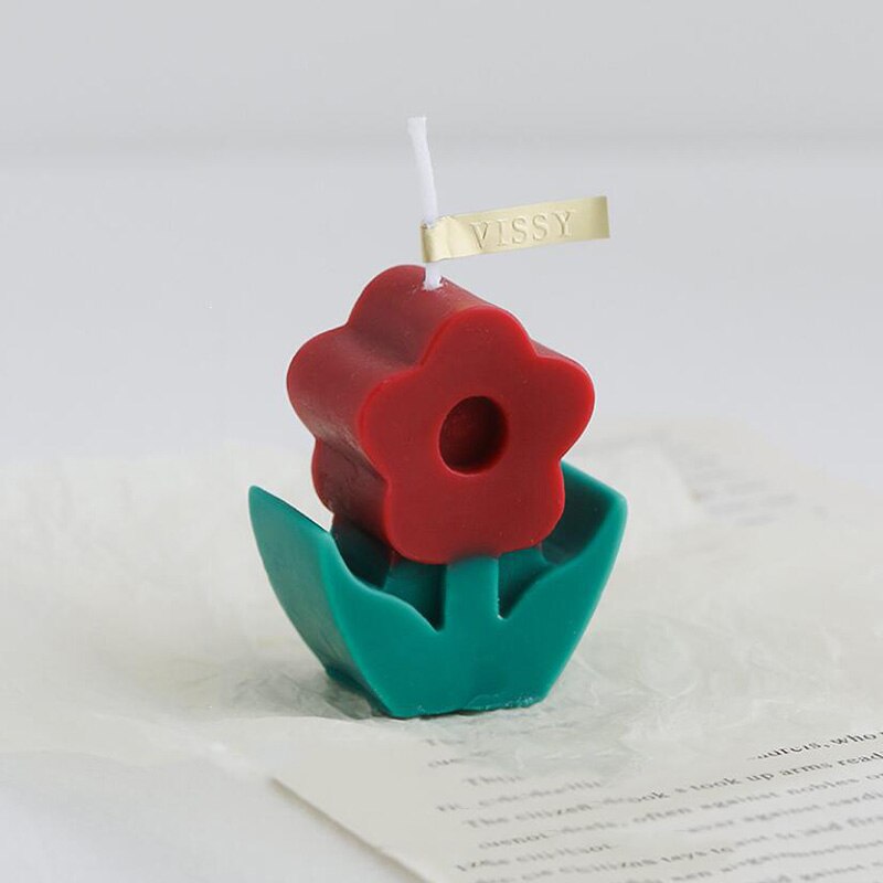 Kreative Blumen bilden Duft Kerze Hause Dekoration Foto Stütze Handgemachte Aromatherapie Kerze Diy Geburtstag Schreibtisch Dekor: verrotten