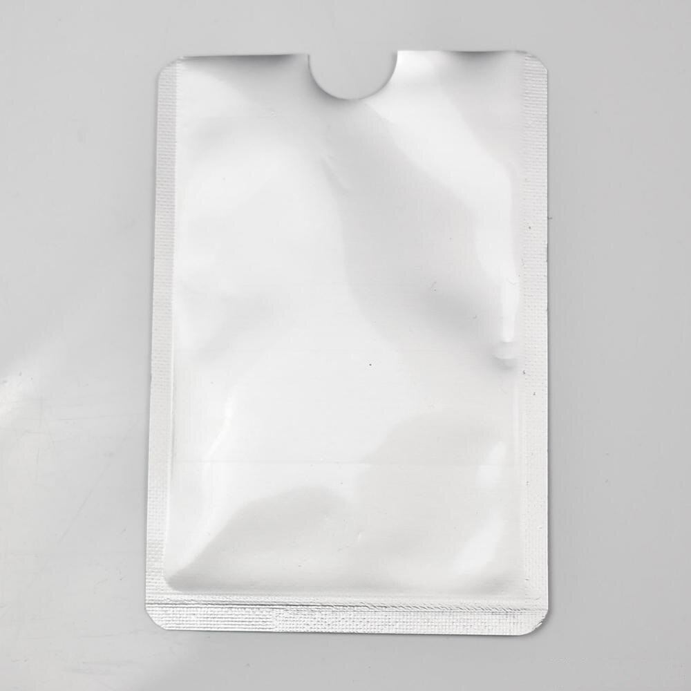 100pcs/lot Anti-Scan Card Sleeve Credit RFID Card Protector Anti-magnetic Aluminum Foil Portable Bank Card Holder