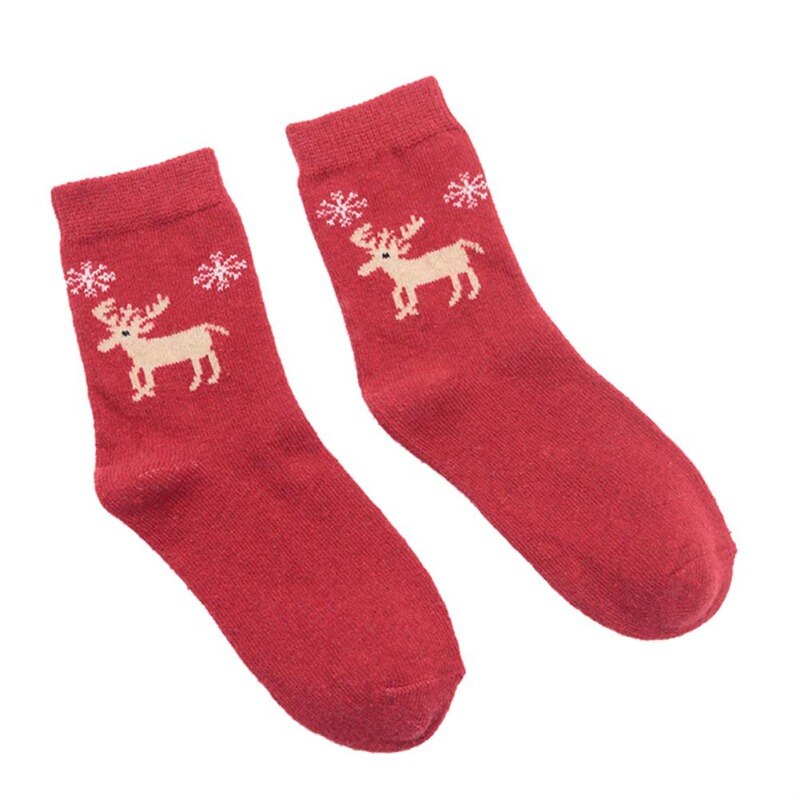 2 stk kvinder jul vinter tykke sokker varme lange sokker basketball sport anti-slip sokker 5 farver: R
