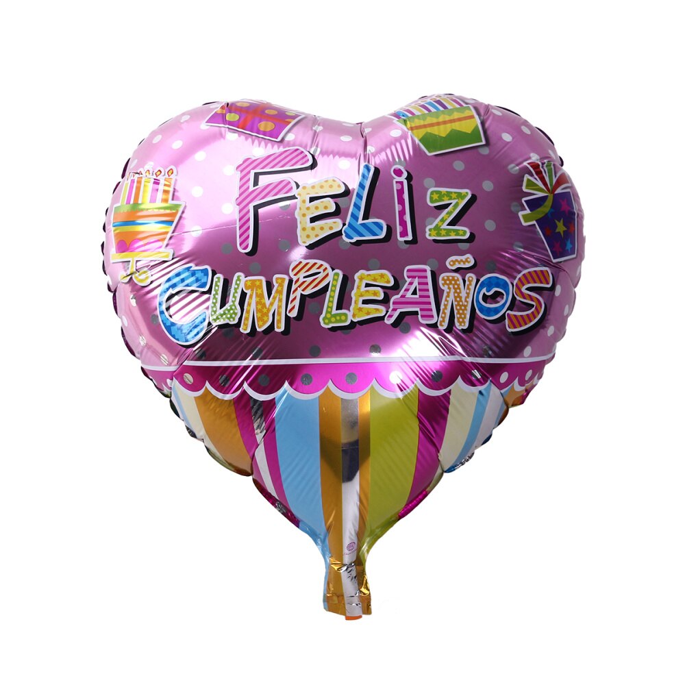 18 Inch Round Shape Spanish Happy Birthday Foil Balloon Party Mylar Balloons for Birthday Party Decoration (1): 5