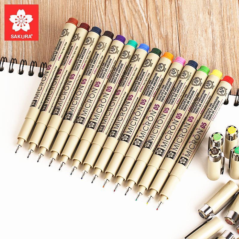 LE 0.45mm Art Markers Porous-Point Pens Student School Painting Line Drawing Colors Fineliner Sketch Pens Art Supplies