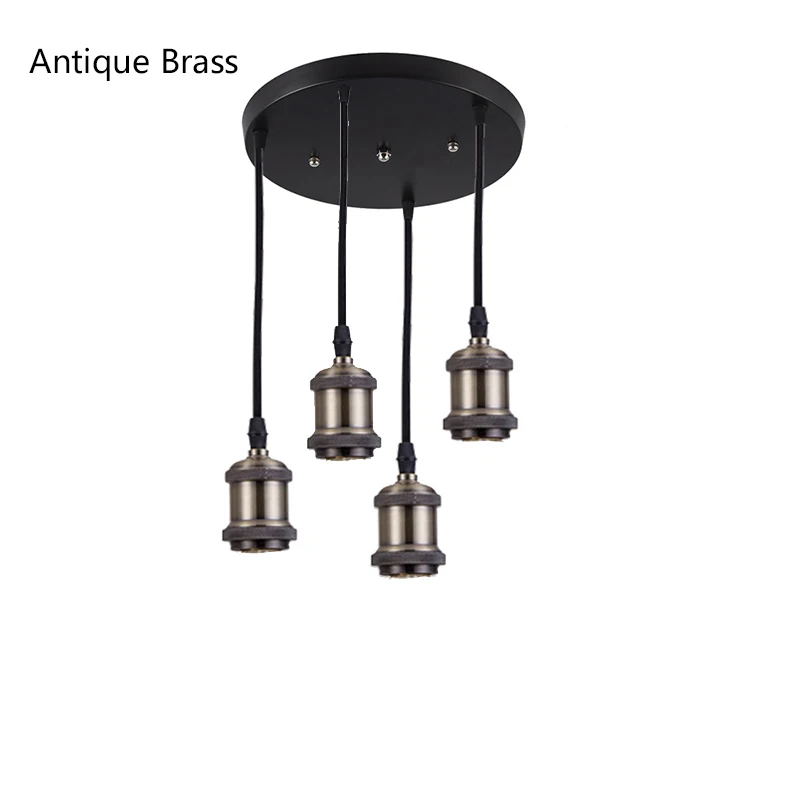 E27- skrue pærefatning lysfatning industriel retro armaturer lampeholderarmatur pendellamper 110v 220v aluminium lampefatning: Sølv