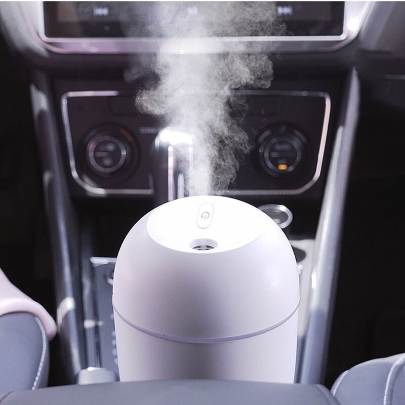 220ML Car USB Ultrasonic Mini Air Humidifier with LED Night Light 12V Essential Oil Diffuser for Home Car Purifier