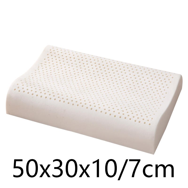 Rektangel puter naturlig lateks komfortable kvinner nakke hodepleie helsepute tykk pustende hjemmetekstil 60 x 40cm 50 x 30cm: Quxian 50 x 30cm