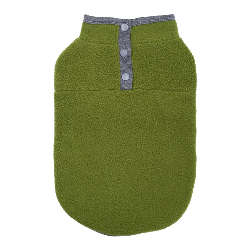 Pas cher chien vêtements hiver automne polaire vêtements pour animaux de compagnie pour petits chiens moyens gilet chemise manteau avec boucle uppy chien Costume: green / L