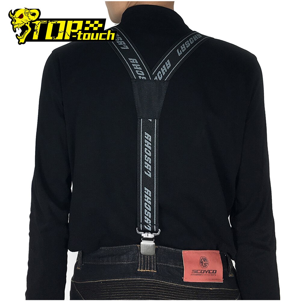 LYSCHY Highly Elastic Motorcycle Pants Suspender Adjustable Motocross Pants Suspenders Motorcycle Equipment With Suspenders