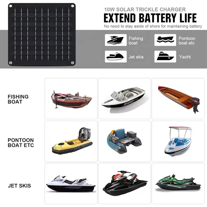 Wodoodporna ładowarka samochodowa solarna 12v panele słoneczne z kontrolerem do akumulatora samochodu ciężarowego, łodzi, kosiarki do trawy, przyczepy kempingowej, ciągnika