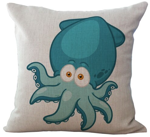 Karikatur Hirsch Biene Vogel Fische Hals Körper Kissenbezug Leinen Bett Kissen Abdeckung Couch Sitz Kissen Werfen Kissen Hause Dekoration: Schwarz