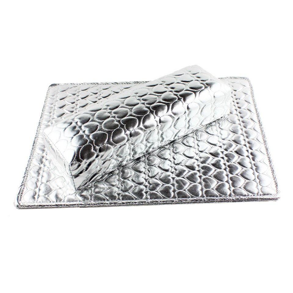 Repose-main en cuir PU lavable pour Salon de manucure, repose-bras, oreiller, support de coussin et coussin, accessoires, outil, 1 ensemble: Silver