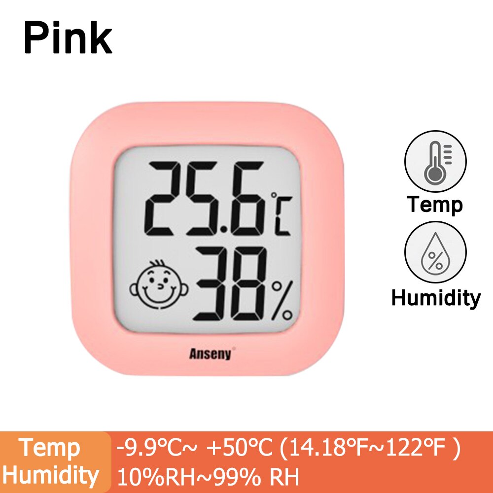 LCD Electronic Digital Temperature Humidity Meter Multifunction Indoor Outdoor Thermometer Hygrometer Weather Station Clock