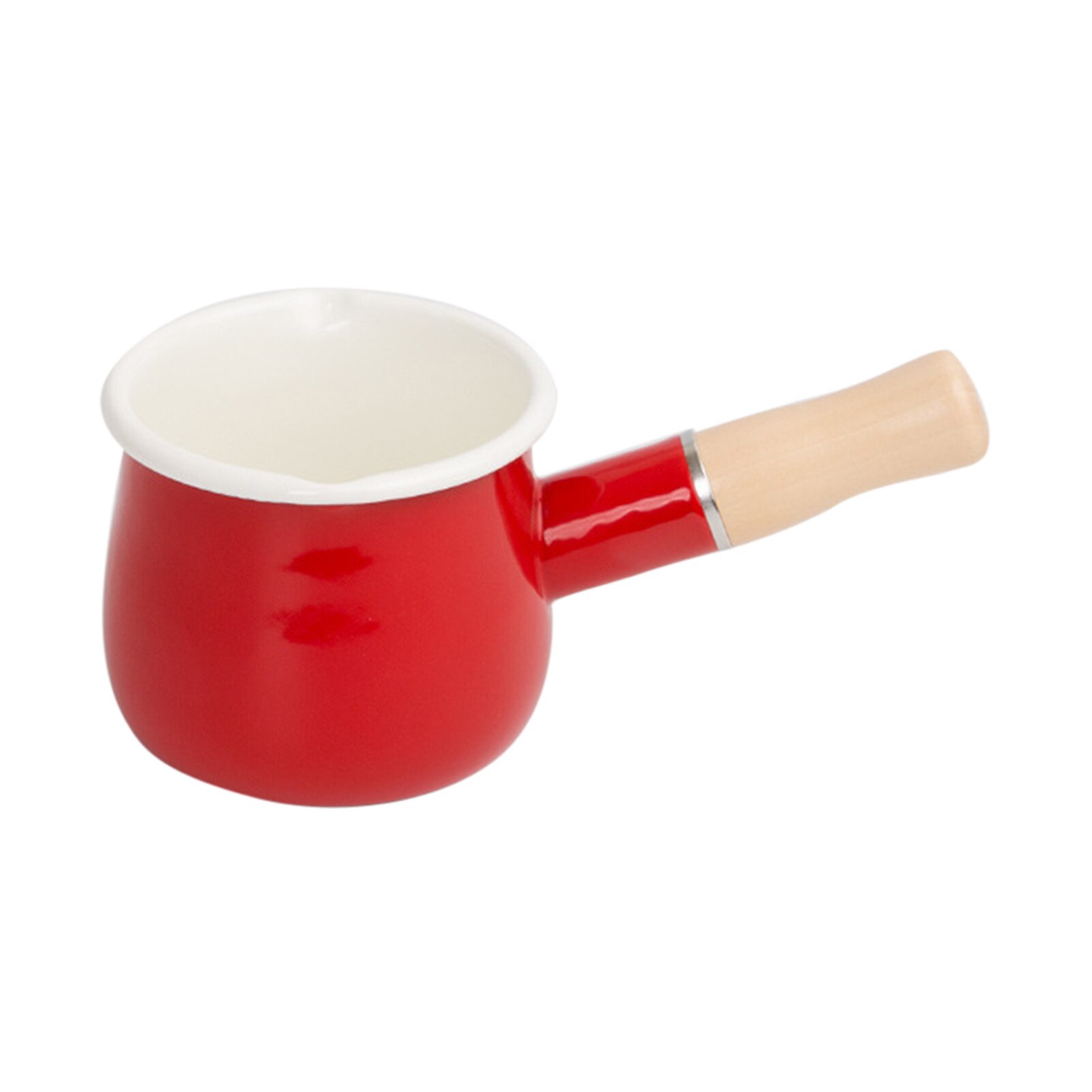 Mini Steelpan Kookgerei Babyvoeding Keuken Emaille Melk Pot Verwarming Non-stick Koken Thuis Effen Multifunctionele Boter Warmer: Red