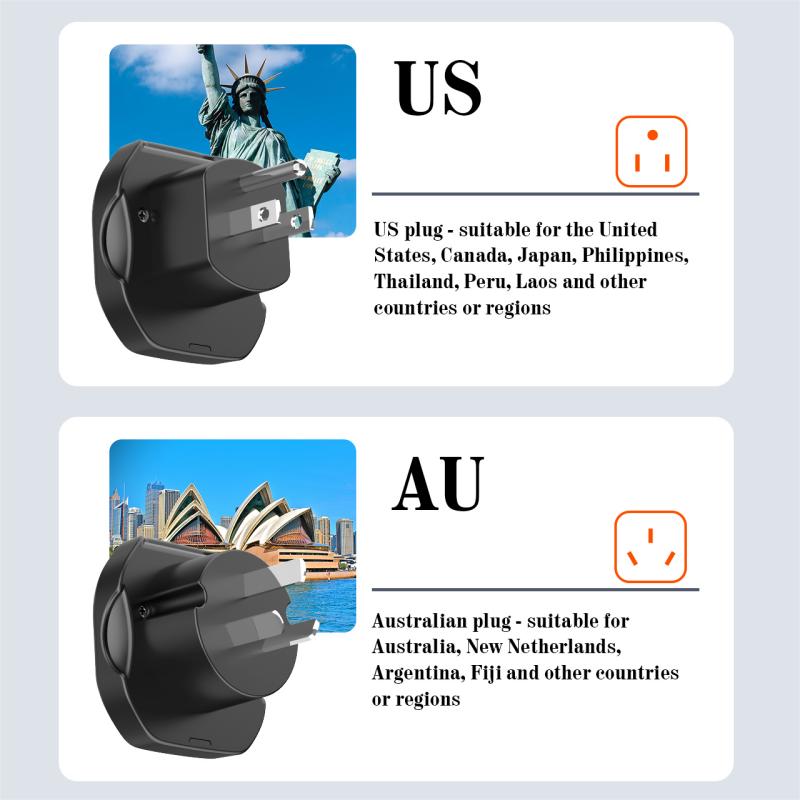 LDNIO Adaptateur de voyage universel EU UK US AU, prise de conversion, prise américaine vers prise universelle européenne,adaptateur prise us eu