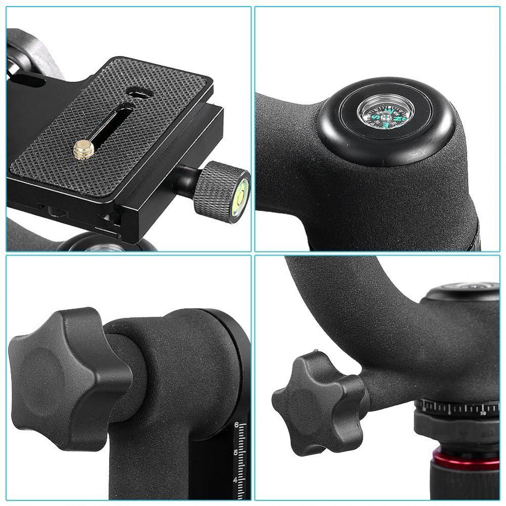 Hochleistungs-gimbal-stativkopf für dslr-kameras mit teleobjektiv